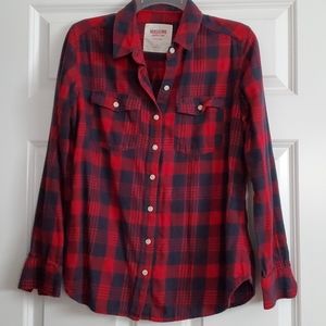 Womens Red Plaid Flannel